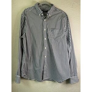 Nautica Gingham Check Button Down Long Sleeve Shirt Classic Fit XL